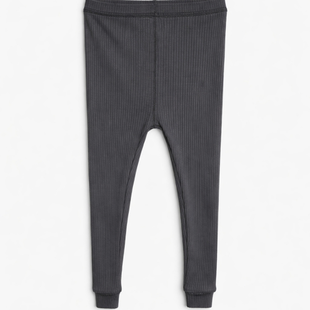 Quincy Mae Ribbed Leggings Gray 2-3 Y